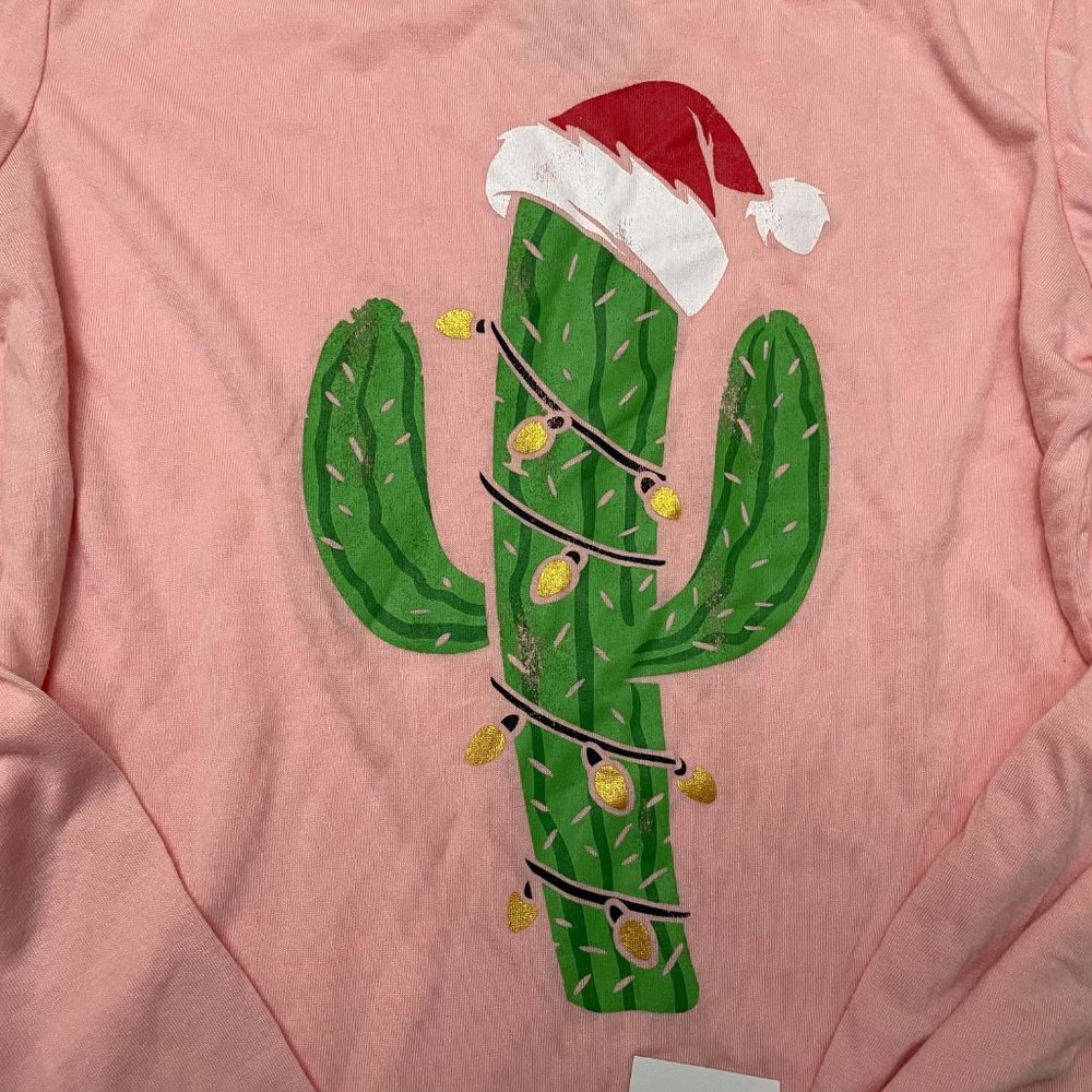NWT- Grayson Social Christmas Cactus Long Sleeve T - Picture 2 of 4